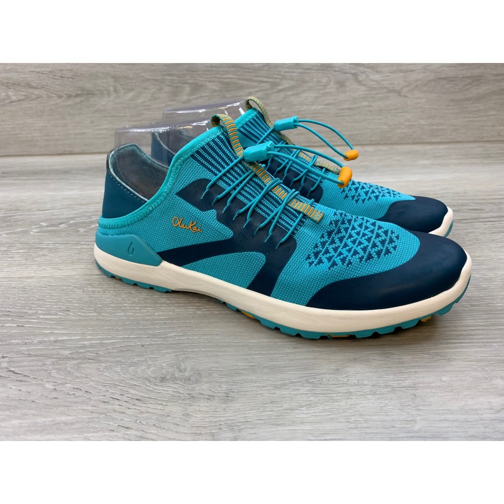 OluKai Miki Trainer Lagoon Dark Shadow Blue Sneakers Women's 8 Casual Shoes